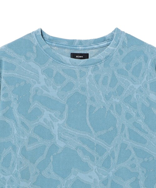 BEAMS(ビームス)の「ライトニング ジャカード ロングスリーブ Tシャツ(Tシャツ/カットソー・メンズ・グレー/ブルー・S/M/L/XL)」の4枚目の写真