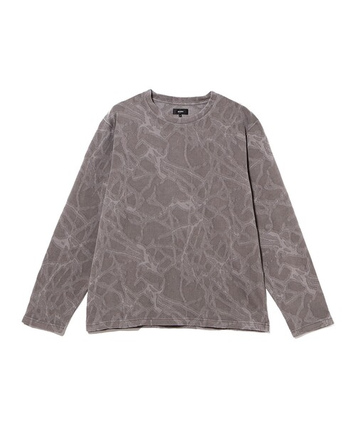 BEAMS(ビームス)の「ライトニング ジャカード ロングスリーブ Tシャツ(Tシャツ/カットソー・メンズ・グレー/ブルー・S/M/L/XL)」の9枚目の写真
