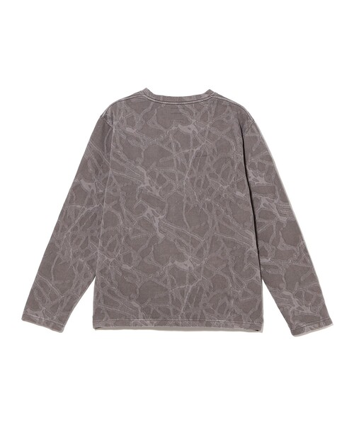 BEAMS(ビームス)の「ライトニング ジャカード ロングスリーブ Tシャツ(Tシャツ/カットソー・メンズ・グレー/ブルー・S/M/L/XL)」の10枚目の写真