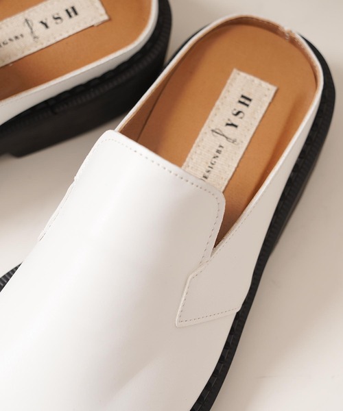 1111clothing(ワンフォークロージング)の「ボリュームアップ スクエアミュールサンダル / Volume Up Square Mule Sandals(サンダル・メンズ・ホワイト/ブラック・26cm/27cm/28cm)」の9枚目の写真