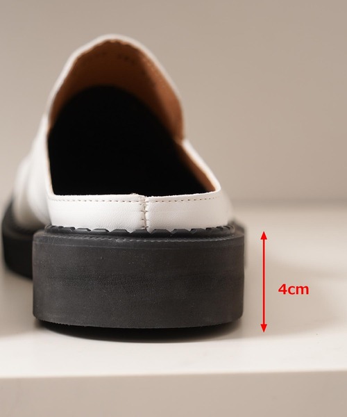 1111clothing(ワンフォークロージング)の「ボリュームアップ スクエアミュールサンダル / Volume Up Square Mule Sandals(サンダル・メンズ・ホワイト/ブラック・26cm/27cm/28cm)」の12枚目の写真