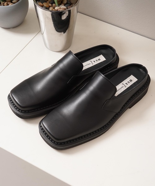 1111clothing(ワンフォークロージング)の「ボリュームアップ スクエアミュールサンダル / Volume Up Square Mule Sandals(サンダル・メンズ・ホワイト/ブラック・26cm/27cm/28cm)」の14枚目の写真