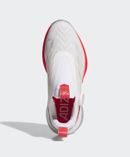 adidas（アディダス）の「ウィメンズ アディゼロ ゼッドジー 25 ボア【adidas Golf/アディダスゴルフ】（スニーカー・レディース・ホワイト×レッド・22.5cm/23.5cm/24.5cm/25.5cm/23.0cm/24.0cm/25.0cm/26.0cm/22.0cm）」の2枚目の写真