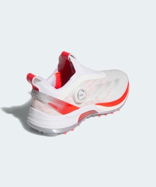 adidas（アディダス）の「ウィメンズ アディゼロ ゼッドジー 25 ボア【adidas Golf/アディダスゴルフ】（スニーカー・レディース・ホワイト×レッド・22.5cm/23.5cm/24.5cm/25.5cm/23.0cm/24.0cm/25.0cm/26.0cm/22.0cm）」の5枚目の写真