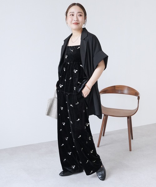 reca(レカ)の「小花柄刺繍ベロアパンツ(その他パンツ・レディース・ブラウン・FREE)」の7枚目の写真