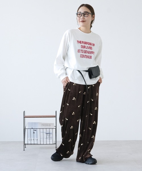 reca(レカ)の「小花柄刺繍ベロアパンツ(その他パンツ・レディース・ブラウン・FREE)」の11枚目の写真