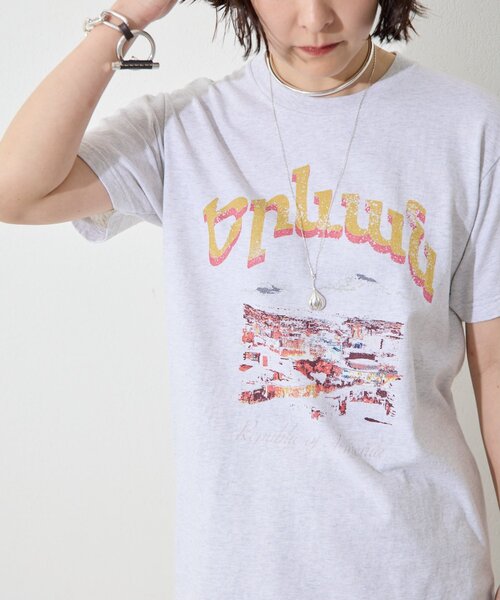 Whim Gazette(ウィムガゼット)の「夜景Tシャツ(Tシャツ/カットソー・レディース・チャコールグレー/ベージュ・FREE)」の11枚目の写真