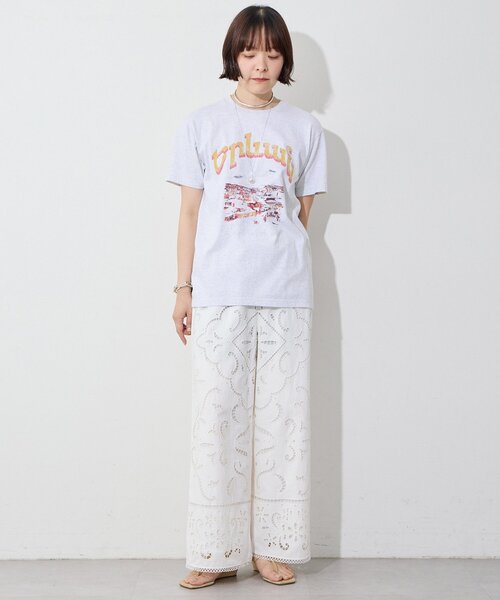 Whim Gazette(ウィムガゼット)の「夜景Tシャツ(Tシャツ/カットソー・レディース・チャコールグレー/ベージュ・FREE)」の13枚目の写真