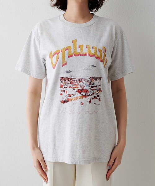 Whim Gazette(ウィムガゼット)の「夜景Tシャツ(Tシャツ/カットソー・レディース・チャコールグレー/ベージュ・FREE)」の10枚目の写真