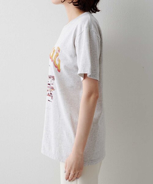 Whim Gazette(ウィムガゼット)の「夜景Tシャツ(Tシャツ/カットソー・レディース・チャコールグレー/ベージュ・FREE)」の9枚目の写真
