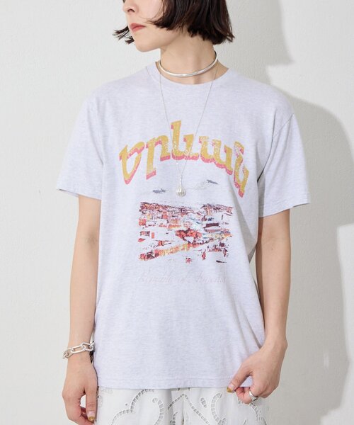 Whim Gazette(ウィムガゼット)の「夜景Tシャツ(Tシャツ/カットソー・レディース・チャコールグレー/ベージュ・FREE)」の20枚目の写真
