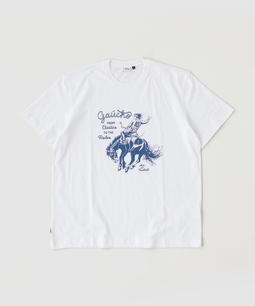 417 EDIFICE(フォーワンセブンエディフィス)の「ART OF FOOTBALL / Gaucho Tee(Tシャツ/カットソー・メンズ・ホワイト・X-LARGE/LARGE)」の1枚目の写真