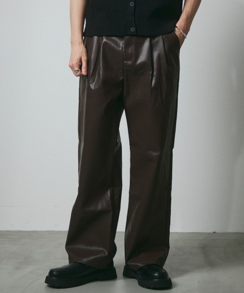 DAZE（デイズ）の「合成皮革 2タックワイドパンツ（その他パンツ・メンズ・ブラック/ブラウン・SMALL/MEDIUM/LARGE/X-LARGE）」の22枚目の写真