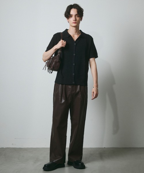 DAZE（デイズ）の「合成皮革 2タックワイドパンツ（その他パンツ・メンズ・ブラック/ブラウン・SMALL/MEDIUM/LARGE/X-LARGE）」の10枚目の写真