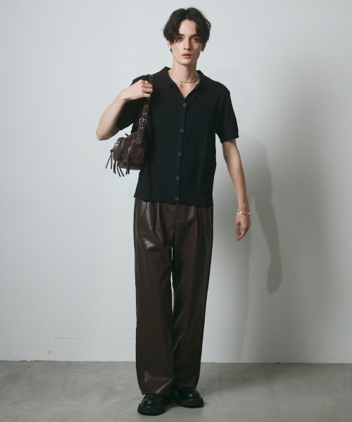 DAZE（デイズ）の「合成皮革 2タックワイドパンツ（その他パンツ・メンズ・ブラック/ブラウン・SMALL/MEDIUM/LARGE/X-LARGE）」の11枚目の写真