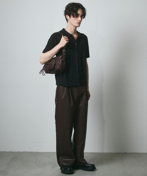 DAZE（デイズ）の「合成皮革 2タックワイドパンツ（その他パンツ・メンズ・ブラック/ブラウン・SMALL/MEDIUM/LARGE/X-LARGE）」の12枚目の写真