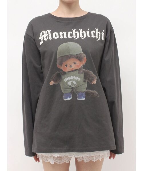 jouetie(ジュエティ)の「【monchhichi×jouetie】スタッズフォトルーズロンT(Tシャツ/カットソー・レディース・ピンク/アイボリー/ブラック・FREE)」の11枚目の写真