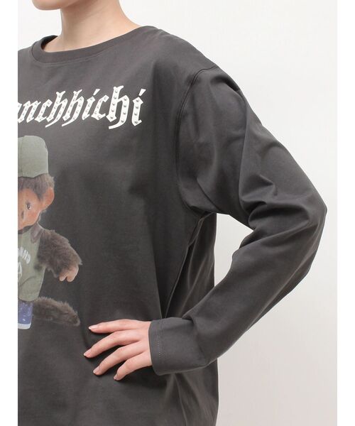 jouetie(ジュエティ)の「【monchhichi×jouetie】スタッズフォトルーズロンT(Tシャツ/カットソー・レディース・ピンク/アイボリー/ブラック・FREE)」の15枚目の写真