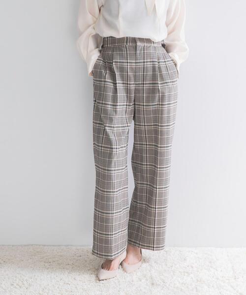 URBAN RESEARCH ROSSO WOMEN(アーバンリサーチ ロッソ)の「サイドベルトデザインチェックパンツ(その他パンツ・レディース・ブルー系その他/ベージュ系その他・36/38)」の6枚目の写真