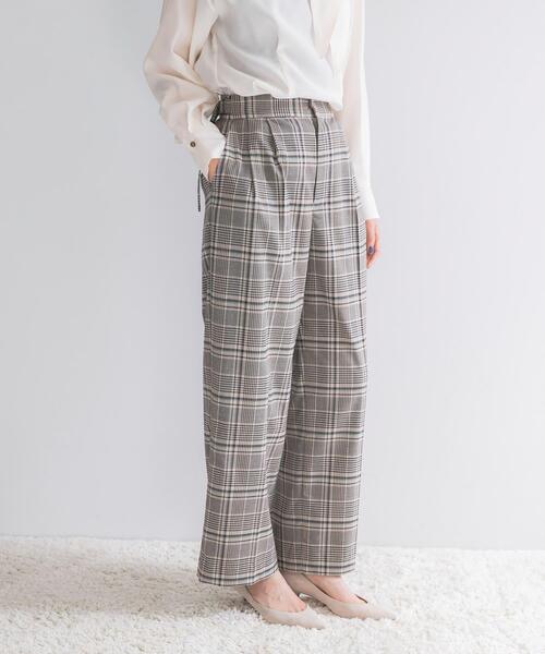 URBAN RESEARCH ROSSO WOMEN(アーバンリサーチ ロッソ)の「サイドベルトデザインチェックパンツ(その他パンツ・レディース・ブルー系その他/ベージュ系その他・36/38)」の7枚目の写真