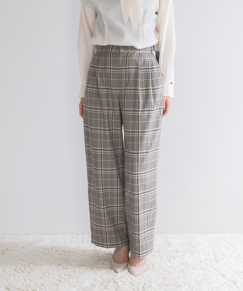 URBAN RESEARCH ROSSO WOMEN(アーバンリサーチ ロッソ)の「サイドベルトデザインチェックパンツ(その他パンツ・レディース・ブルー系その他/ベージュ系その他・36/38)」の2枚目の写真