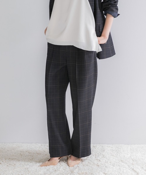 URBAN RESEARCH ROSSO WOMEN(アーバンリサーチ ロッソ)の「サイドベルトデザインチェックパンツ(その他パンツ・レディース・ブルー系その他/ベージュ系その他・36/38)」の10枚目の写真