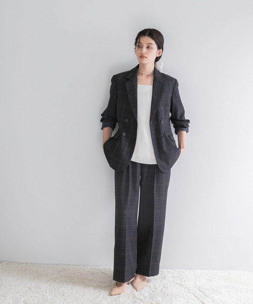 URBAN RESEARCH ROSSO WOMEN(アーバンリサーチ ロッソ)の「サイドベルトデザインチェックパンツ(その他パンツ・レディース・ブルー系その他/ベージュ系その他・36/38)」の11枚目の写真