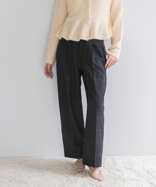URBAN RESEARCH ROSSO WOMEN(アーバンリサーチ ロッソ)の「サイドベルトデザインチェックパンツ(その他パンツ・レディース・ブルー系その他/ベージュ系その他・36/38)」の4枚目の写真