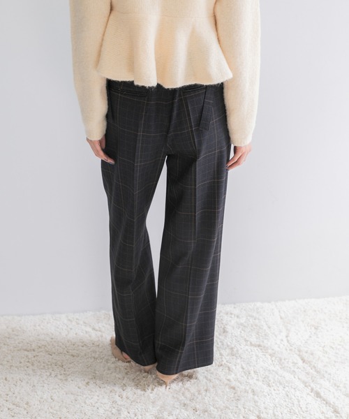 URBAN RESEARCH ROSSO WOMEN(アーバンリサーチ ロッソ)の「サイドベルトデザインチェックパンツ(その他パンツ・レディース・ブルー系その他/ベージュ系その他・36/38)」の5枚目の写真