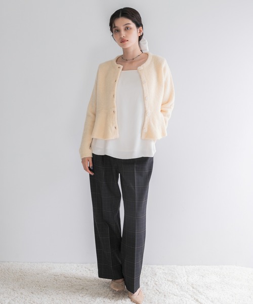 URBAN RESEARCH ROSSO WOMEN(アーバンリサーチ ロッソ)の「サイドベルトデザインチェックパンツ(その他パンツ・レディース・ブルー系その他/ベージュ系その他・36/38)」の6枚目の写真