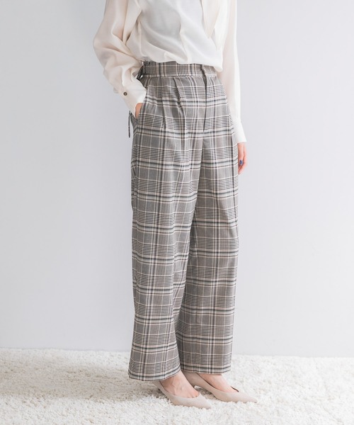 URBAN RESEARCH ROSSO WOMEN(アーバンリサーチ ロッソ)の「サイドベルトデザインチェックパンツ(その他パンツ・レディース・ブルー系その他/ベージュ系その他・36/38)」の8枚目の写真