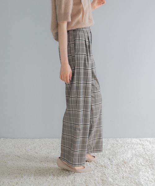 URBAN RESEARCH ROSSO WOMEN(アーバンリサーチ ロッソ)の「サイドベルトデザインチェックパンツ(その他パンツ・レディース・ブルー系その他/ベージュ系その他・36/38)」の14枚目の写真