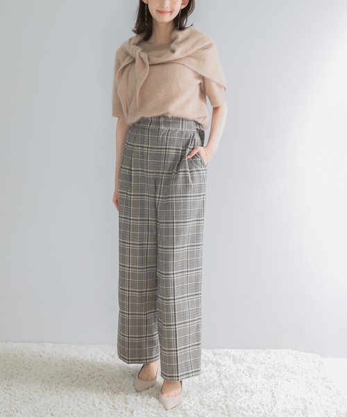 URBAN RESEARCH ROSSO WOMEN(アーバンリサーチ ロッソ)の「サイドベルトデザインチェックパンツ(その他パンツ・レディース・ブルー系その他/ベージュ系その他・36/38)」の15枚目の写真