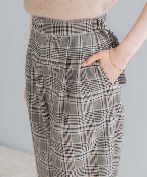 URBAN RESEARCH ROSSO WOMEN(アーバンリサーチ ロッソ)の「サイドベルトデザインチェックパンツ(その他パンツ・レディース・ブルー系その他/ベージュ系その他・36/38)」の19枚目の写真