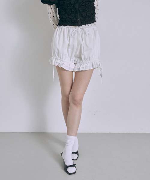 EN NEUME（エンノイム）の「Frill Hem Bloomers（その他パンツ・レディース・ネイビー/オフホワイト/ブラウン・FREE）」の2枚目の写真