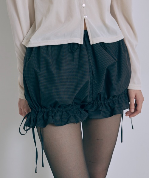 EN NEUME（エンノイム）の「Frill Hem Bloomers（その他パンツ・レディース・ネイビー/オフホワイト/ブラウン・FREE）」の12枚目の写真