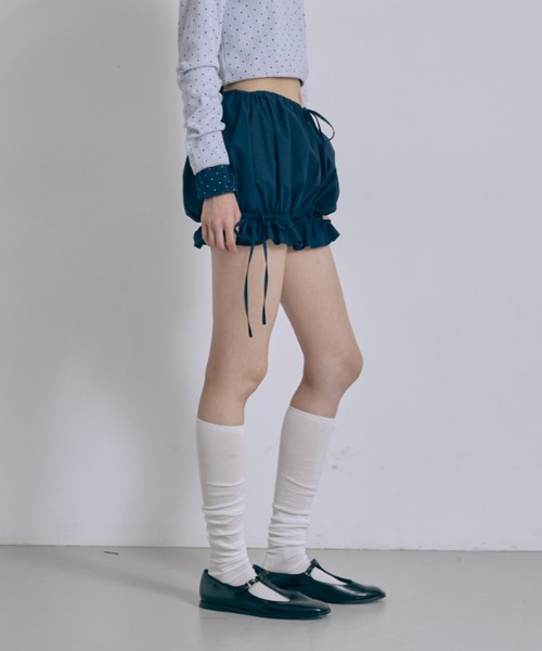 EN NEUME（エンノイム）の「Frill Hem Bloomers（その他パンツ・レディース・ネイビー/オフホワイト/ブラウン・FREE）」の18枚目の写真