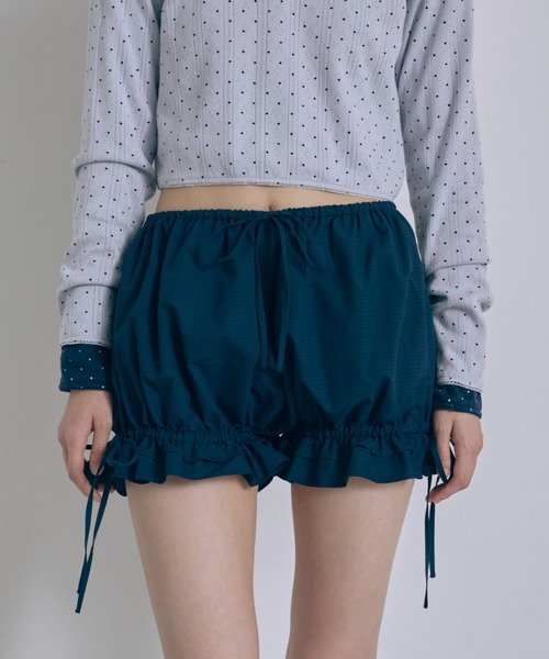 EN NEUME（エンノイム）の「Frill Hem Bloomers（その他パンツ・レディース・ネイビー/オフホワイト/ブラウン・FREE）」の17枚目の写真