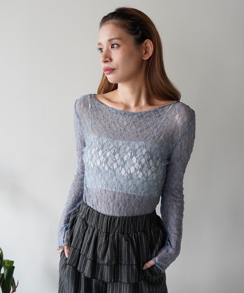 SANSeLF(サンセルフ)の「【SANSeLF】ティアードフリルストライプパンツ saw26a015(その他パンツ・レディース・グレー/ブラック・FREE)」の19枚目の写真