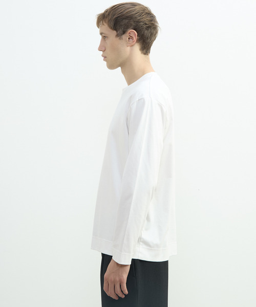 MEN'S MELROSE(メンズメルローズ)の「マーセライズドスムースロンT(Tシャツ/カットソー・メンズ・ホワイト/ブラック/ホワイト×ブラック・2/4/3)」の15枚目の写真