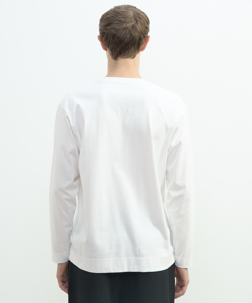 MEN'S MELROSE(メンズメルローズ)の「マーセライズドスムースロンT(Tシャツ/カットソー・メンズ・ホワイト/ブラック/ホワイト×ブラック・2/4/3)」の16枚目の写真