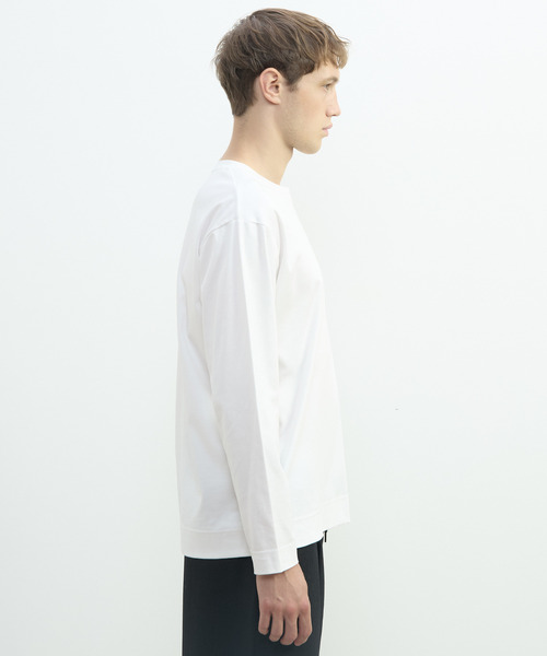 MEN'S MELROSE(メンズメルローズ)の「マーセライズドスムースロンT(Tシャツ/カットソー・メンズ・ホワイト/ブラック/ホワイト×ブラック・2/4/3)」の17枚目の写真