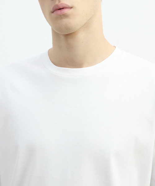 MEN'S MELROSE(メンズメルローズ)の「マーセライズドスムースロンT(Tシャツ/カットソー・メンズ・ホワイト/ブラック/ホワイト×ブラック・2/4/3)」の18枚目の写真
