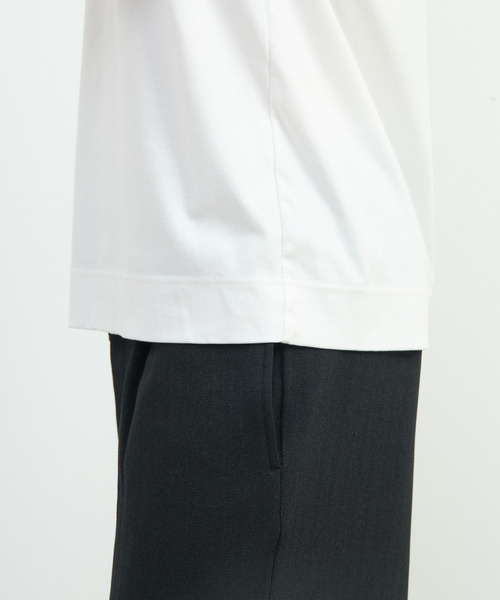 MEN'S MELROSE(メンズメルローズ)の「マーセライズドスムースロンT(Tシャツ/カットソー・メンズ・ホワイト/ブラック/ホワイト×ブラック・2/4/3)」の20枚目の写真