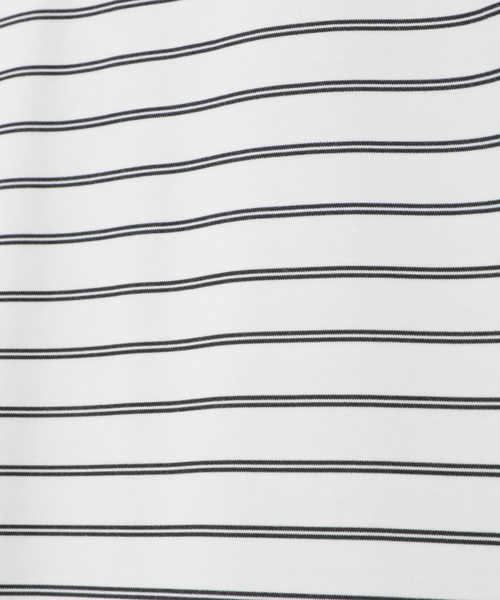 MEN'S MELROSE(メンズメルローズ)の「マーセライズドスムースロンT(Tシャツ/カットソー・メンズ・ホワイト/ブラック/ホワイト×ブラック・2/4/3)」の4枚目の写真