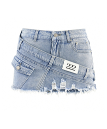 222（イトゥドゥル）の「LAYERED DENIM SKIRT 007（スカート）」