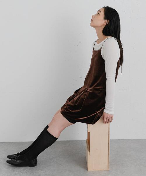 SENSE OF PLACE by URBAN RESEARCH(センスオブプレイスバイアーバンリサーチ)の「ベロアチュニックキャミソール(チュニック・レディース・ブラック/ブラウン・ONE)」の10枚目の写真