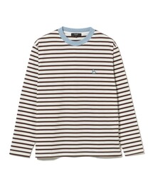 B-HEART ロゴ ボーダー ロングスリーブ Tシャツ