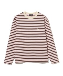 B-HEART ロゴ ボーダー ロングスリーブ Tシャツ