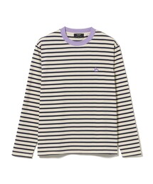 B-HEART ロゴ ボーダー ロングスリーブ Tシャツ